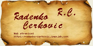 Radenko Čerković vizit kartica